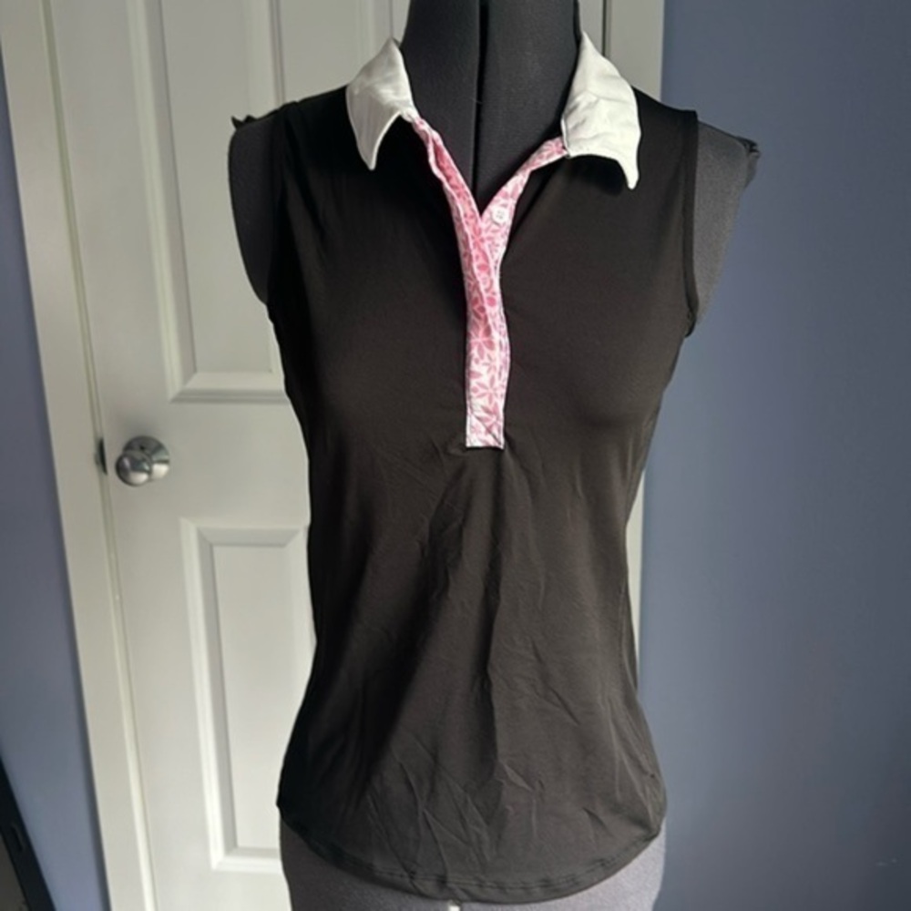 NWT Studio West Apparel Top Golf Athleisure Athletic Size Small Black & White